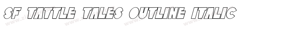 SF Tattle Tales Outline Italic字体转换